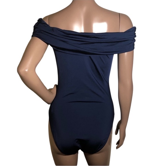 Trina Turk Off Shoulder Twist V Neck Swimsuit - Picture 5 of 5